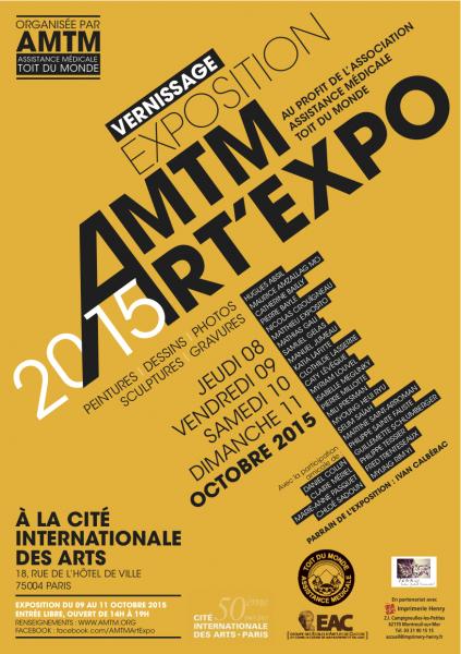 Exposition à la cité internationale des arts du 9 au 11 octobre, ouvert de 14h à 19h